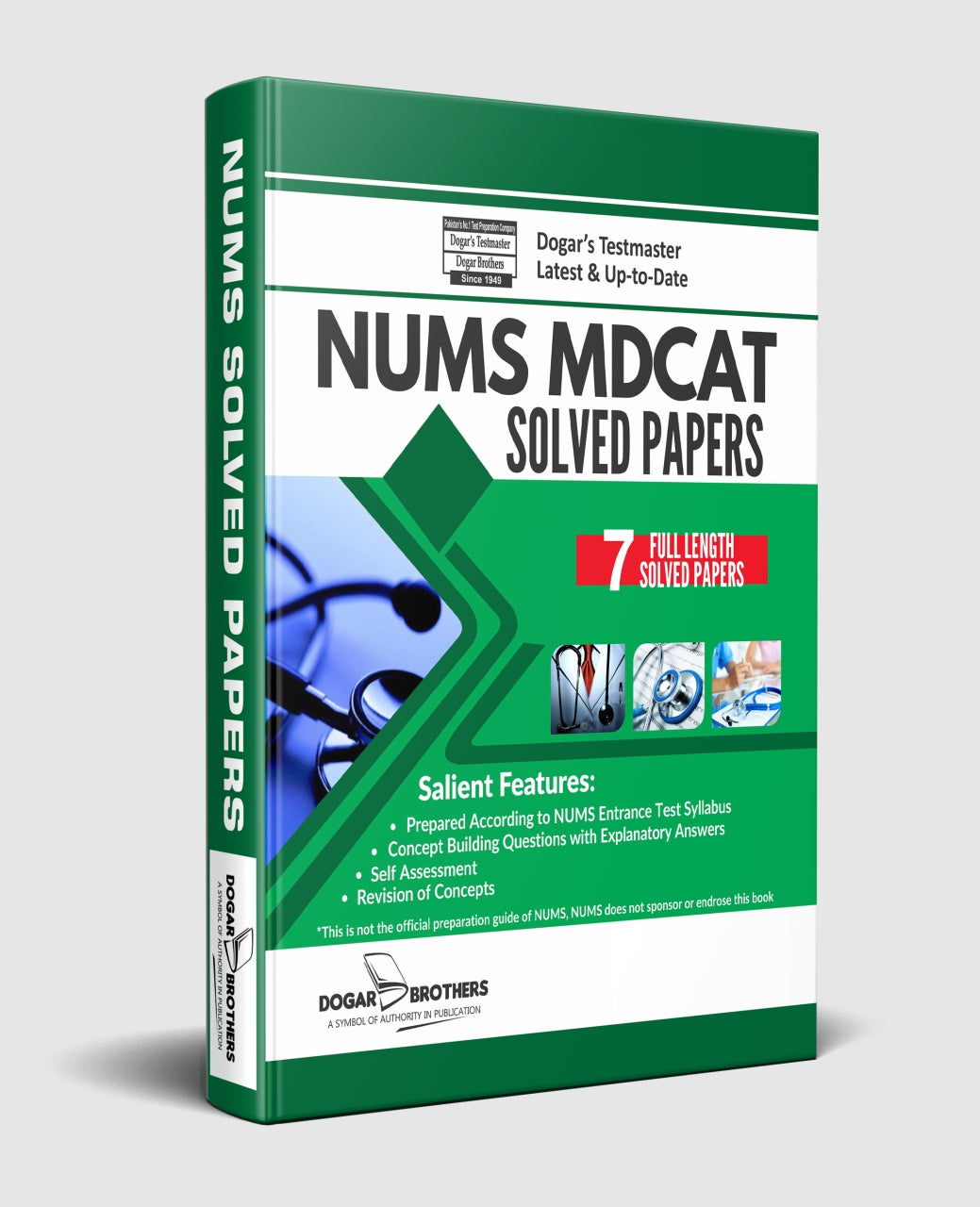 NUMS MDCAT Solved Papers by Dogar Brothers