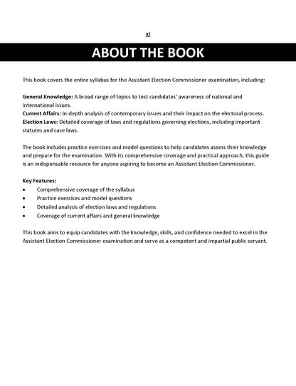 Assistant Election Commissioner (BS-17) Guide Package