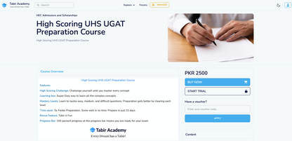 High Scoring UHS UGAT Preparation Course