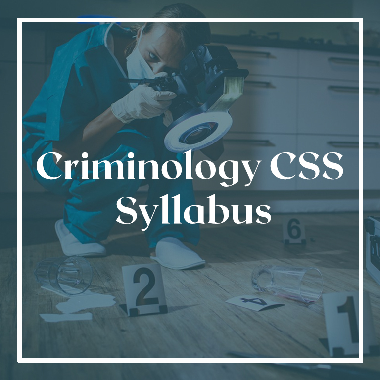 Criminology CSS Syllabus
