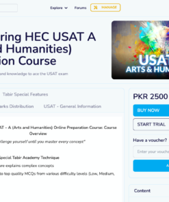 High Scoring HEC USAT A Arts and Humanities Preparation Course