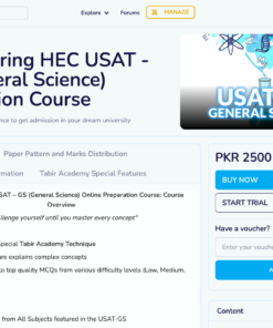 High Scoring HEC USAT GS General Science Preparation Course