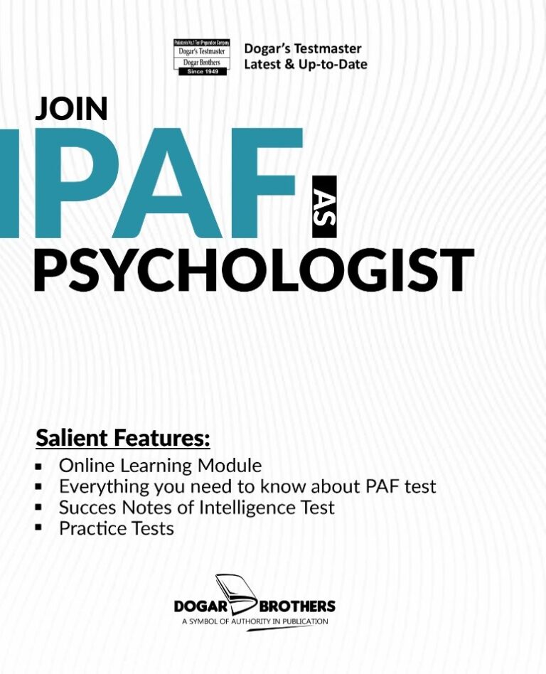 Join PAF As Psychologist Guide - Dogar Brothers