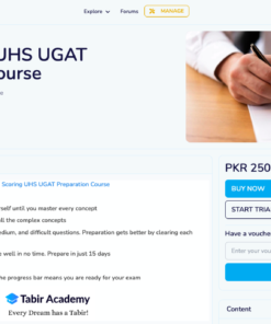 High Scoring UHS UGAT Preparation Course