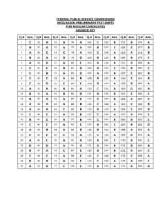 CSS Screening Test Answer Key