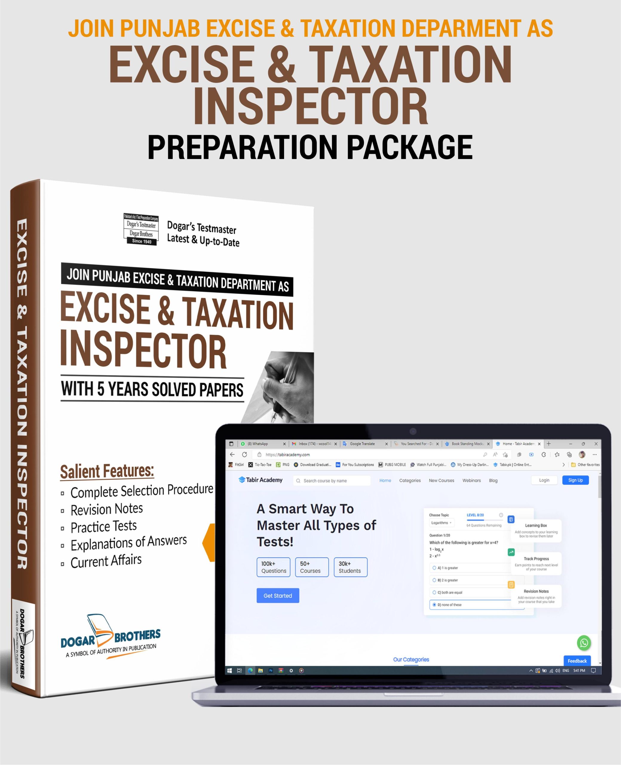 Excise and Taxation Inspector Preparation Guide Package